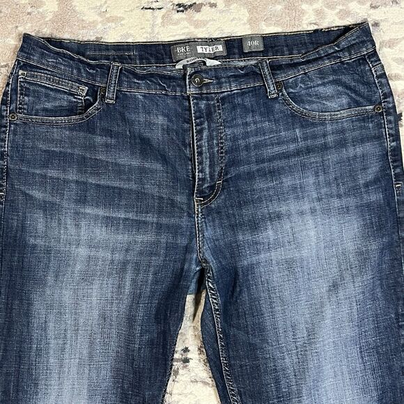 BKE Tyler Bootleg Jeans Men’s Size 40Rx30 Relaxed Fit Buckle Denim Stretch - Picture 9 of 13
